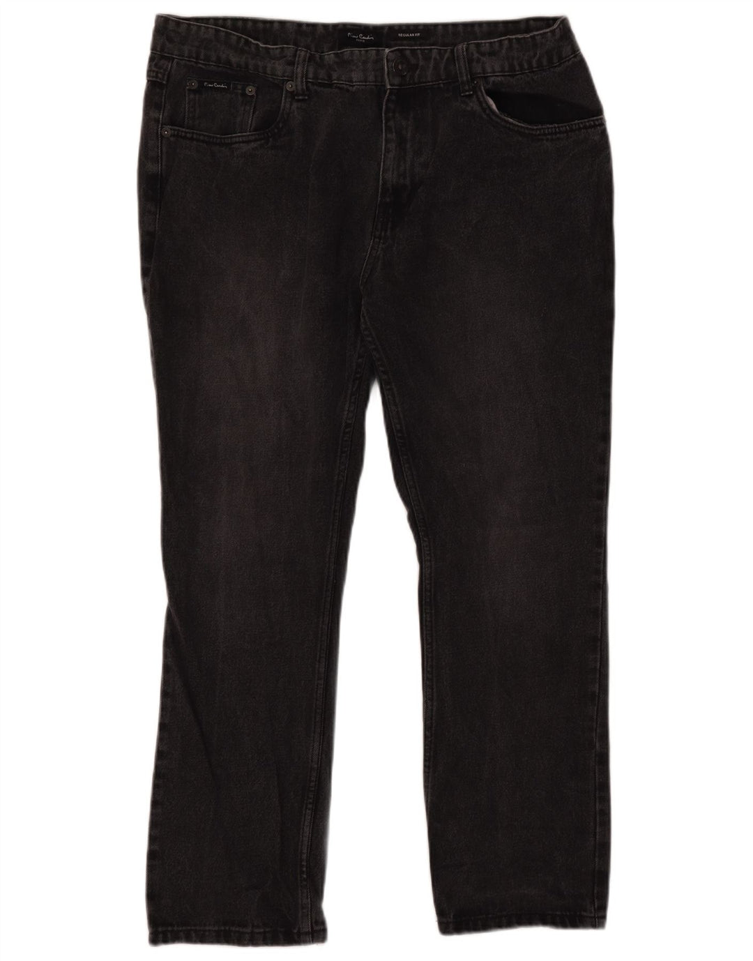 PIERRE CARDIN Straight jeans til mænd W38 L29 Sort bomuld