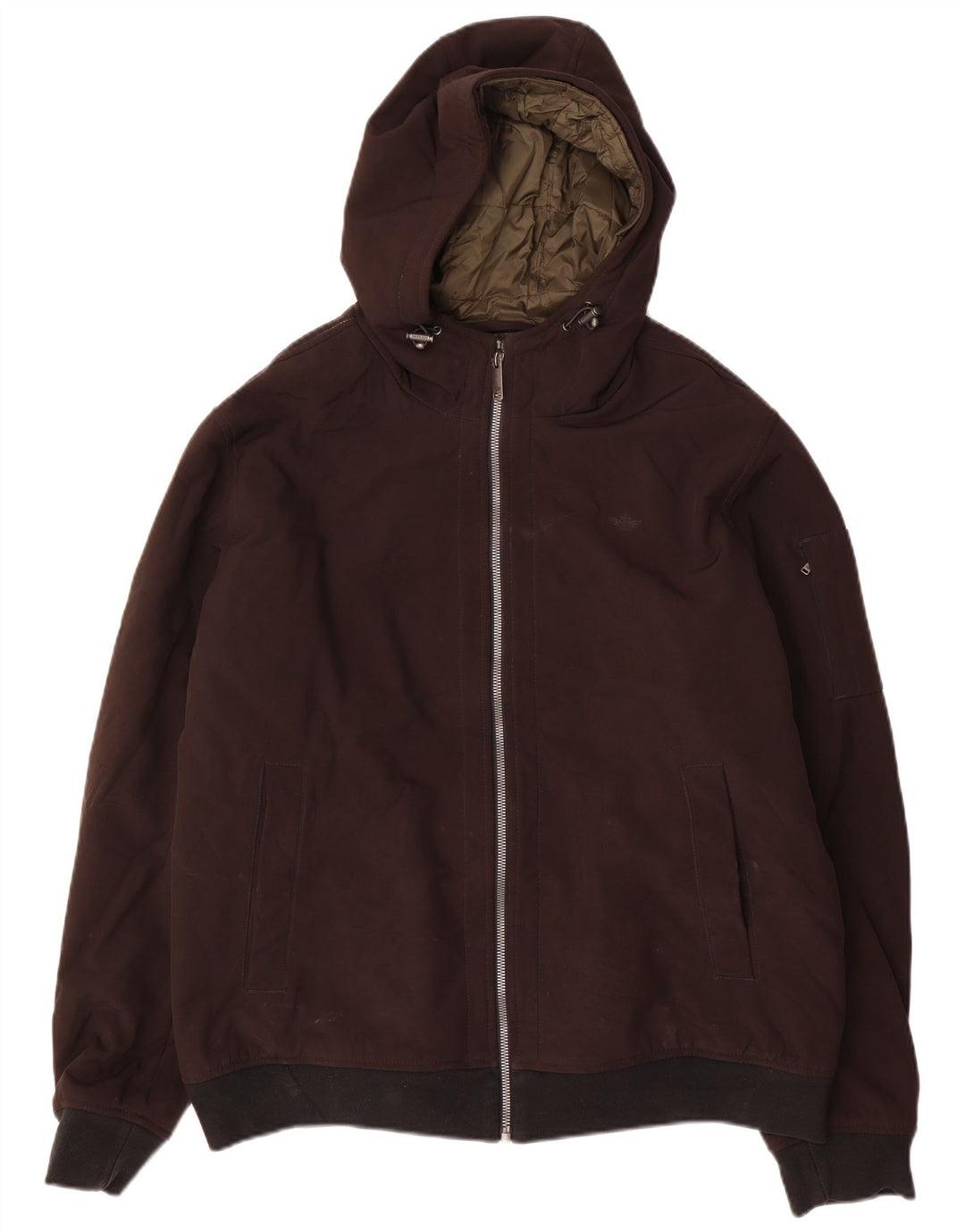 Dockers Herre Hooded Bomber Jacket UK 42 XL Sort Polyester