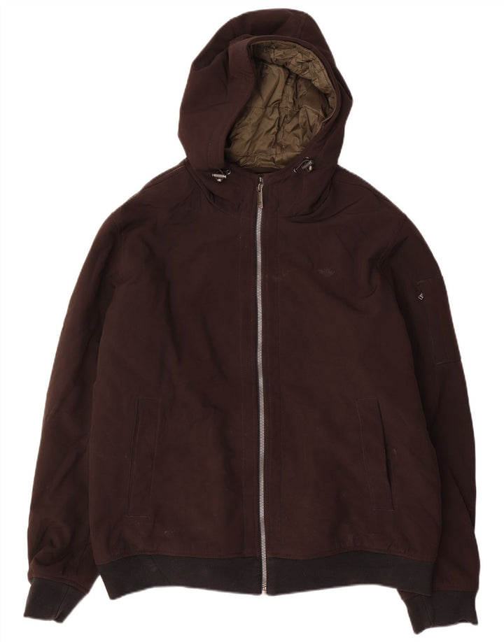Dockers Herre Hooded Bomber Jacket UK 42 XL Sort Polyester
