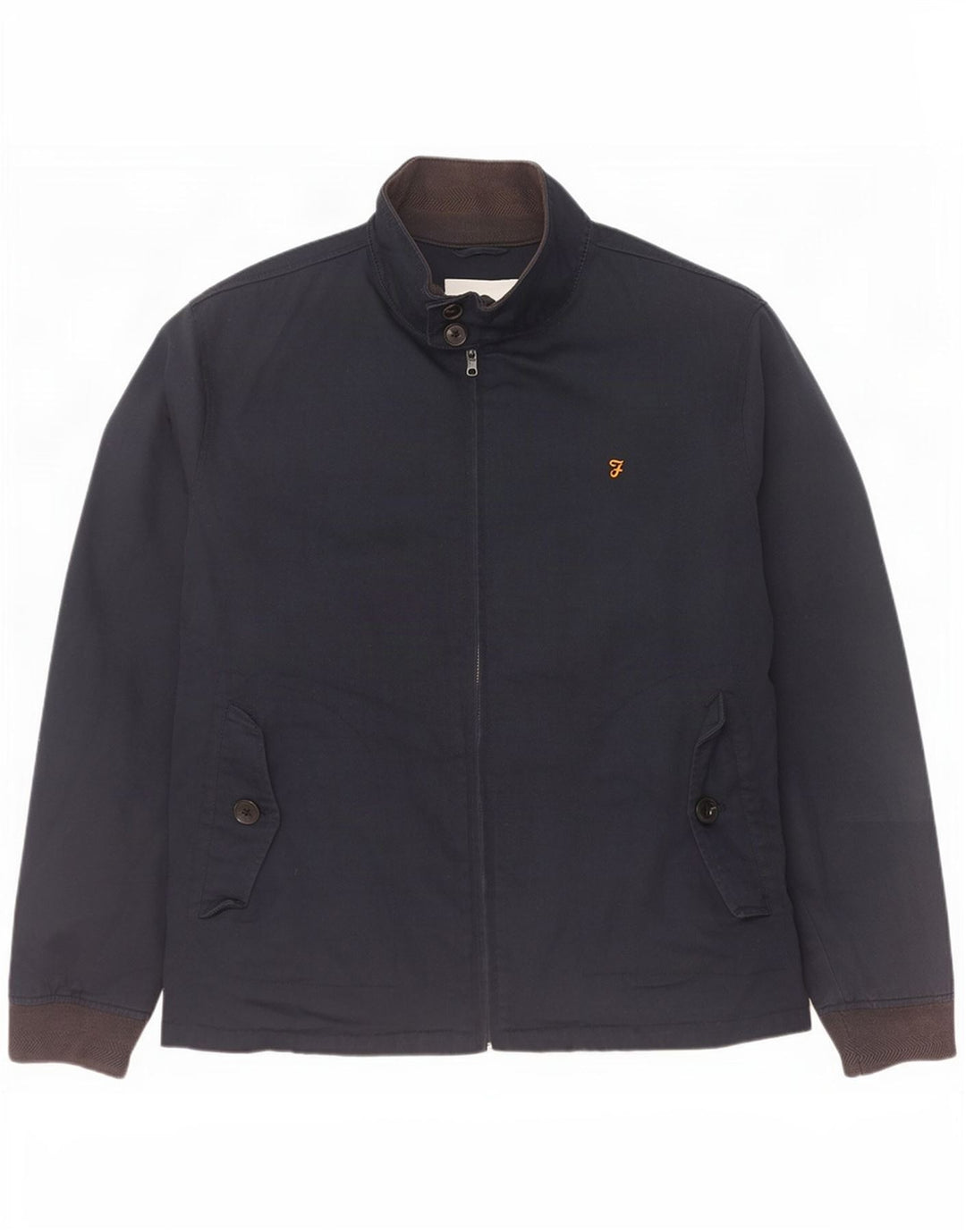 Farah Herre Bomber Jacket UK 40 Large Navy Blue Cotton