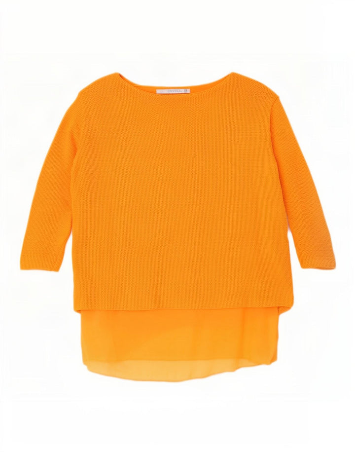 Zara Dame Top 3/4 ærme UK 10 Small Orange
