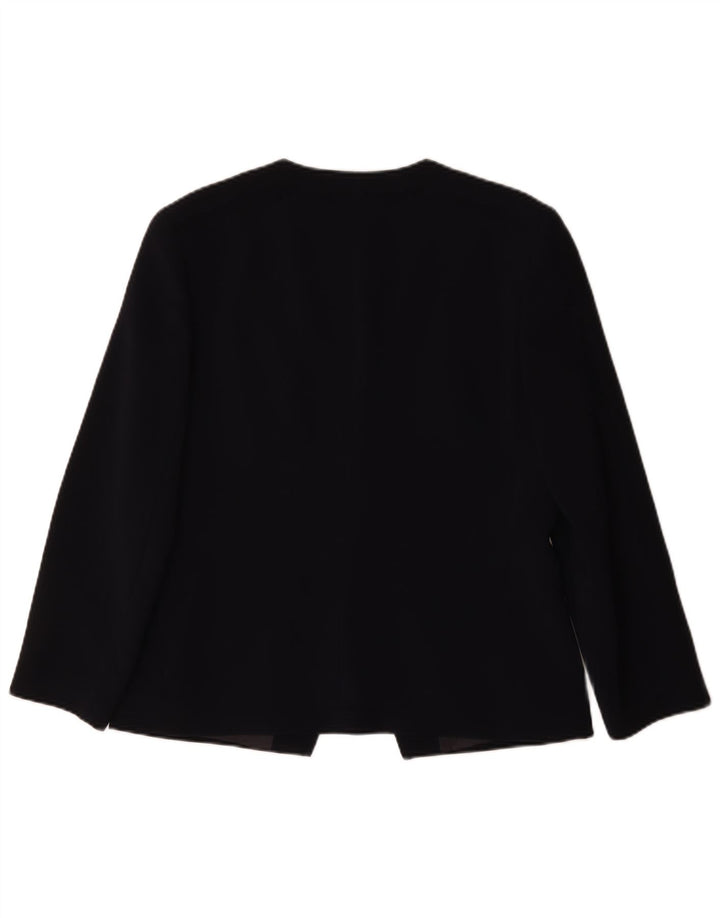 Krizia Poi Dame Blazer Jacket IT 48 XL Navy Blue Polyethylene