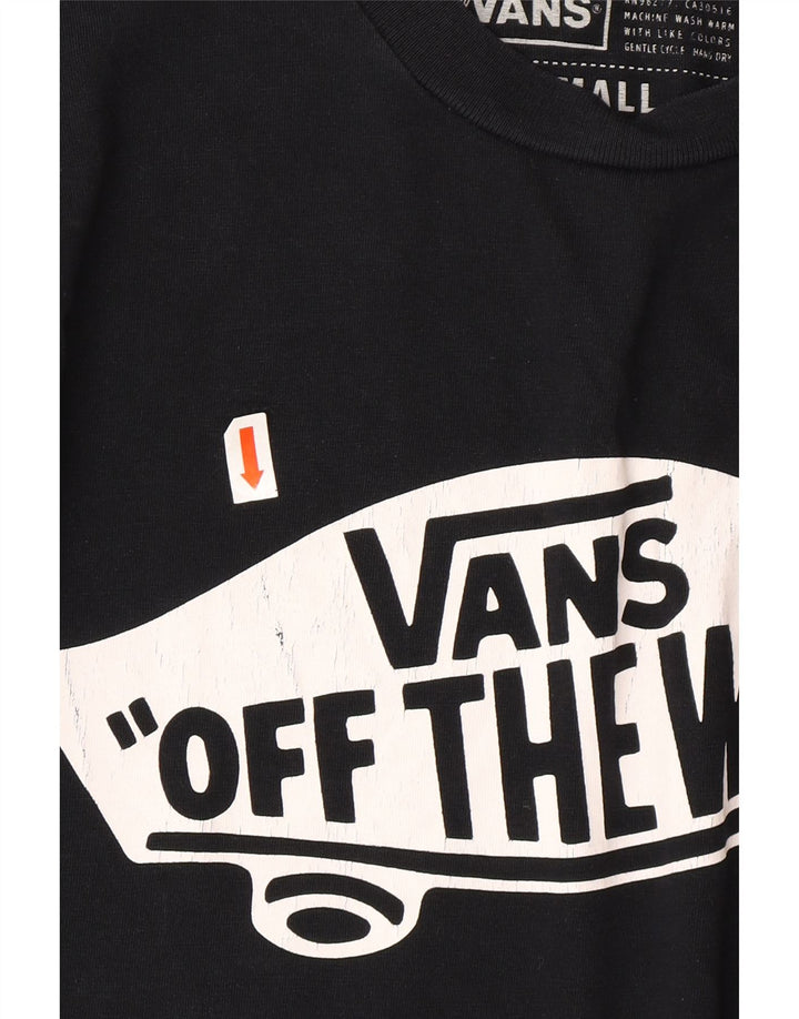 VANS Herre Custom Fit grafisk T-shirt top lille sort bomuld