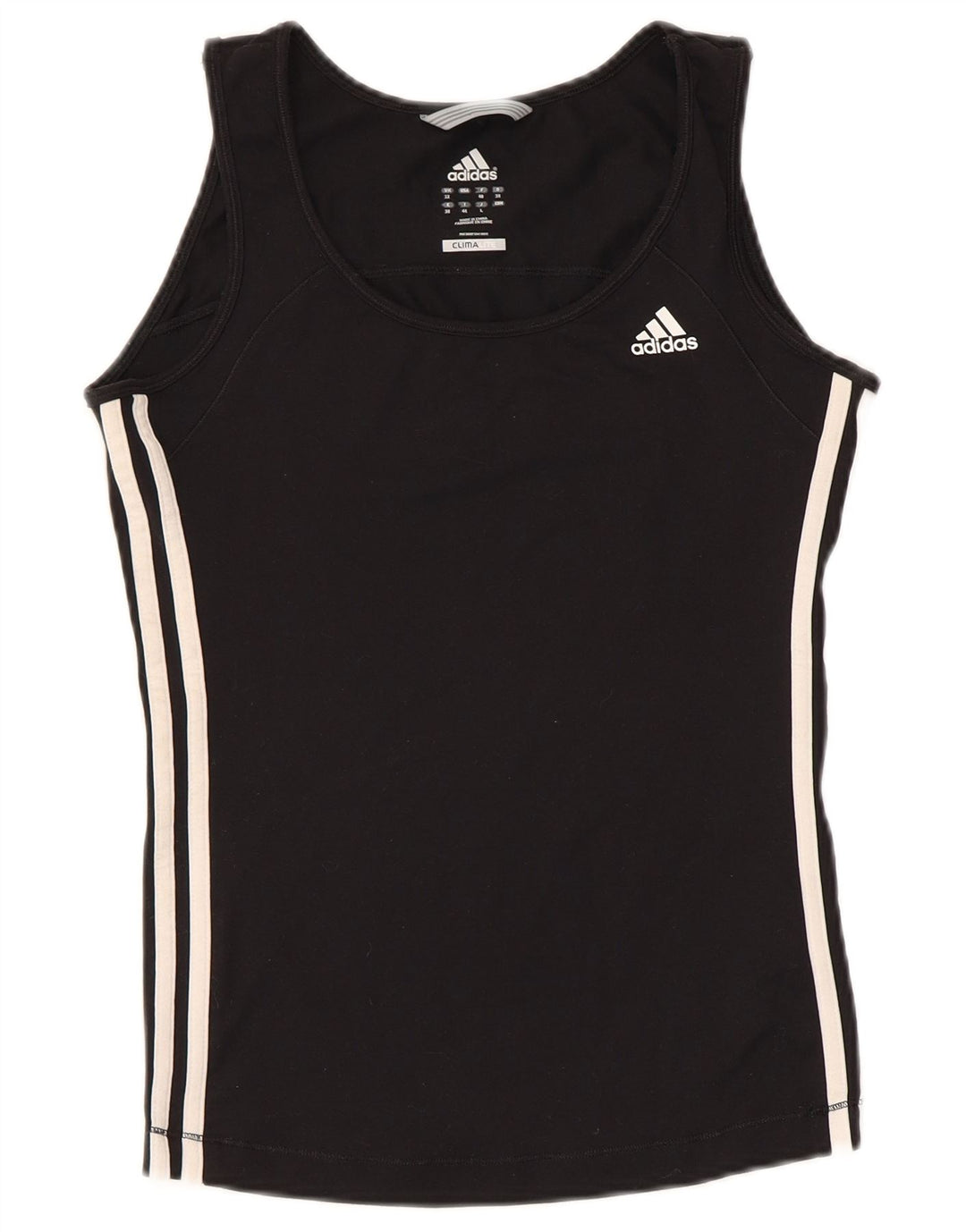 ADIDAS Dame Climalite Vest Top UK 12 Medium Sort Polyamid