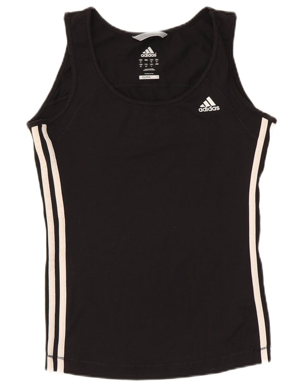 ADIDAS Dame Climalite Vest Top UK 12 Medium Sort Polyamid