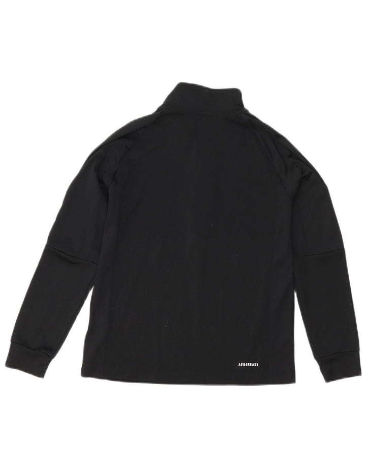 Adidas Boys Aeroready Pullover med lynlås-hals træningsdragt Top 9-10 år Sort