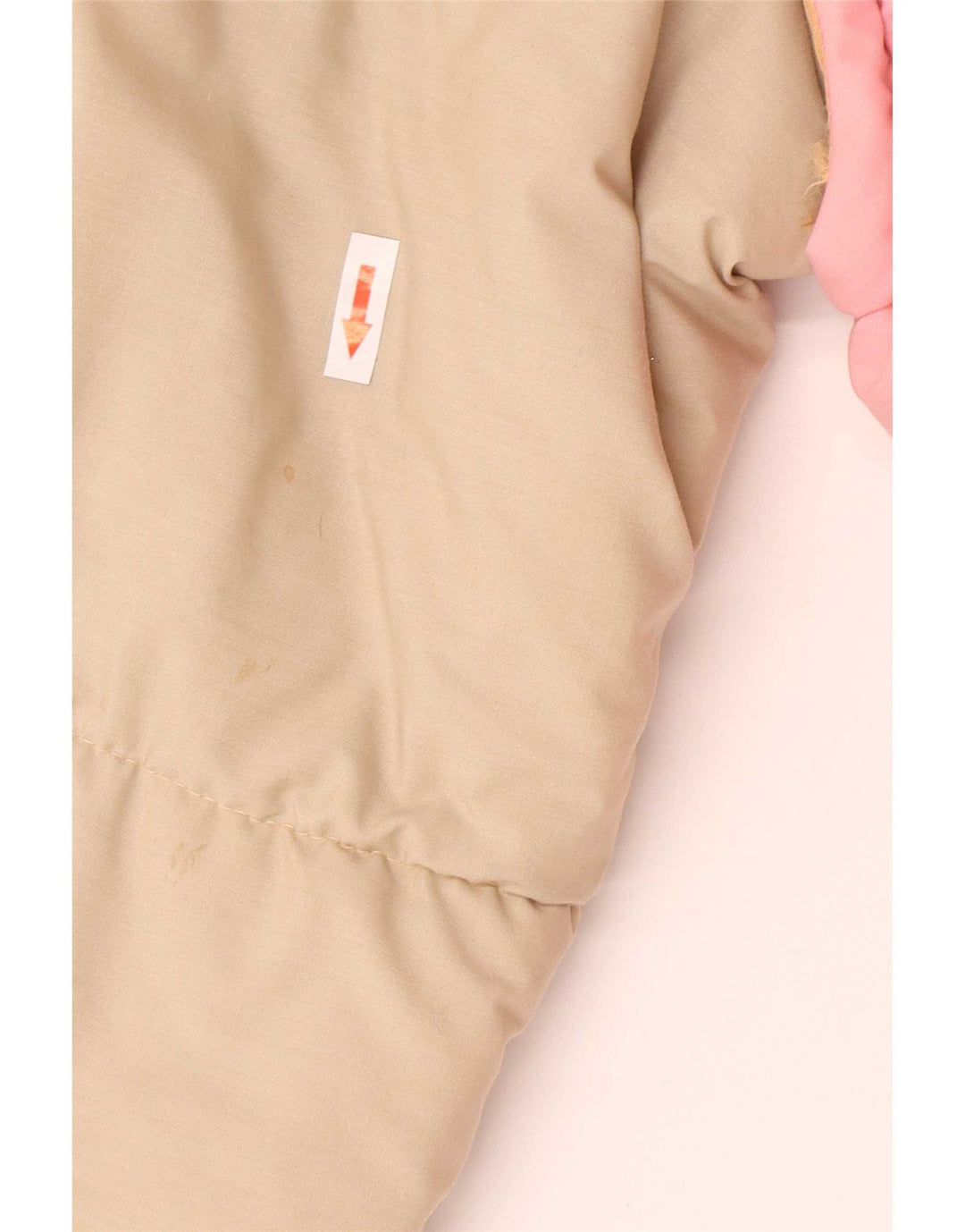 Vintage polstret herrejakke IT 48 Medium Pink Colourblock Bomuld