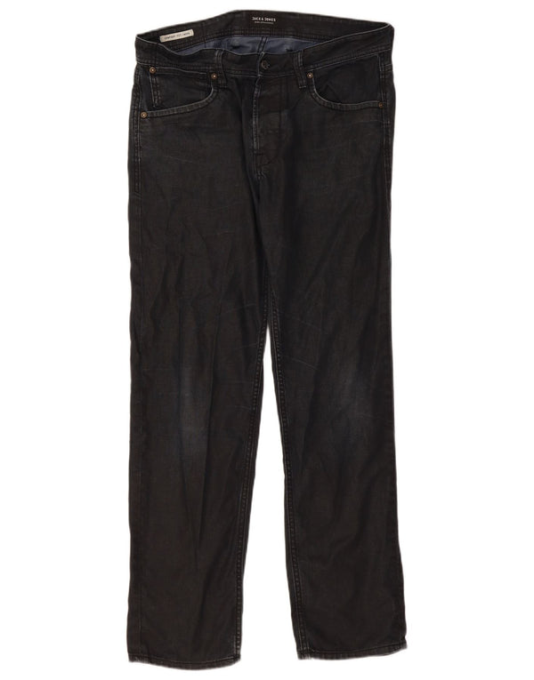 Jack & Jones Herre Mike Comfort Fit Straight Jeans W32 L29 Sort