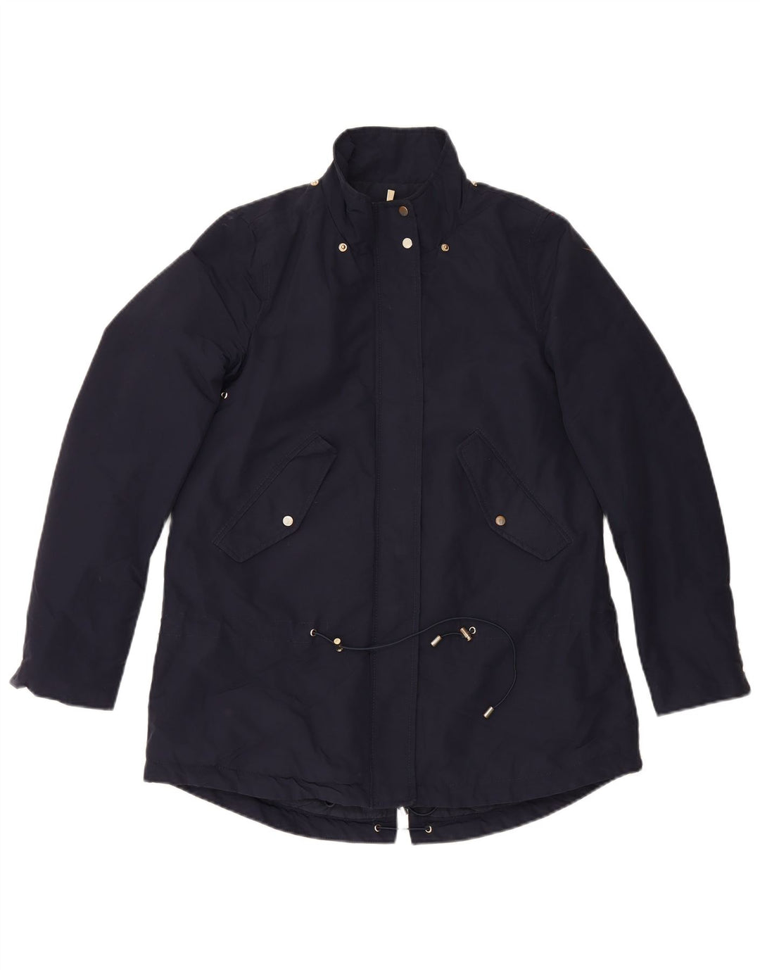 Mango Dame Parka Jacket UK 10 Small Navy Blue