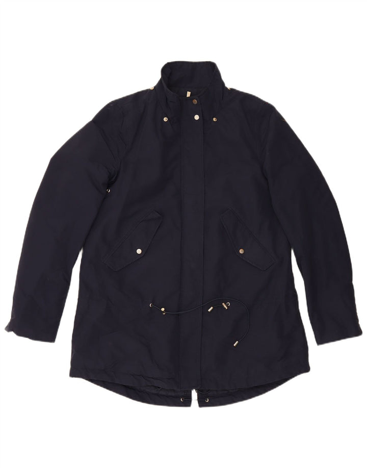 Mango Dame Parka Jacket UK 10 Small Navy Blue