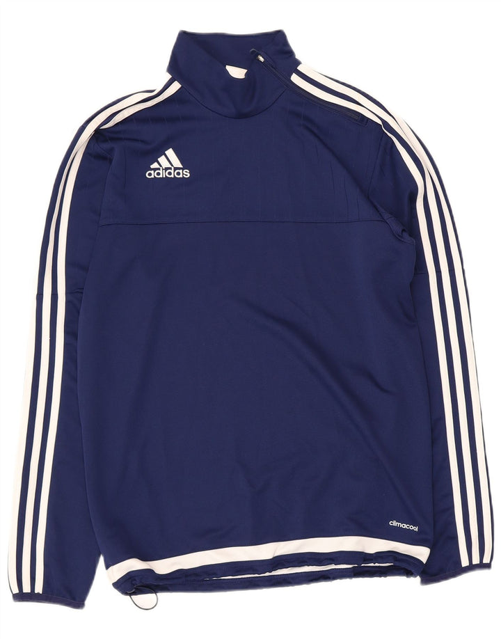 Adidas Herre Climacool Pullover Træningsdragt Top Small Navy Blue Colourblock
