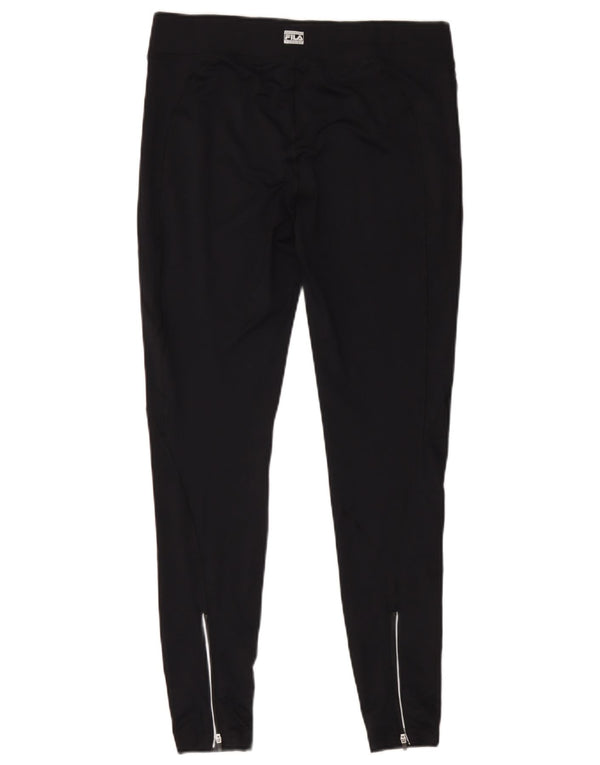 Fila Womens Leggings UK 14 Medium Black Polyester