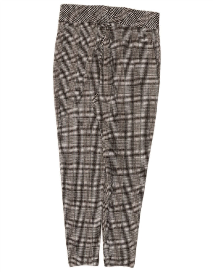 Marks & Spencer Womens Crop Leggings UK 12 Medium Grey Houndstooth