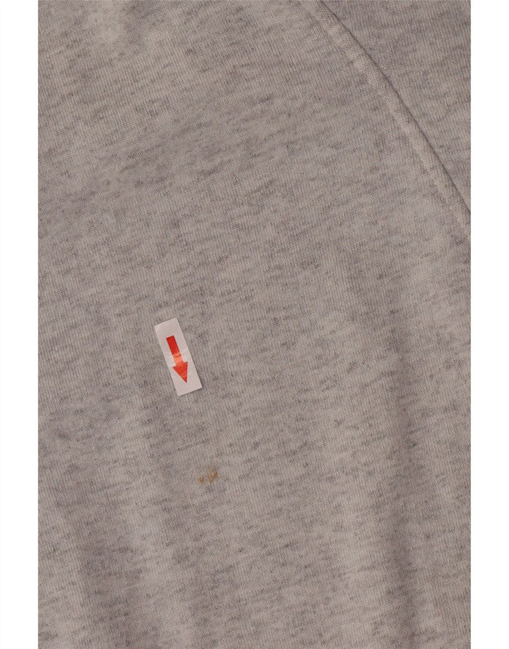Asics Herre Grafisk Zip Neck Sweatshirt Jumper Stor Grå