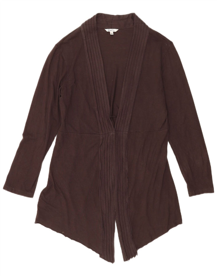 M&Co Womens Open Cardigan Sweater UK 18 XL Brun Viscose