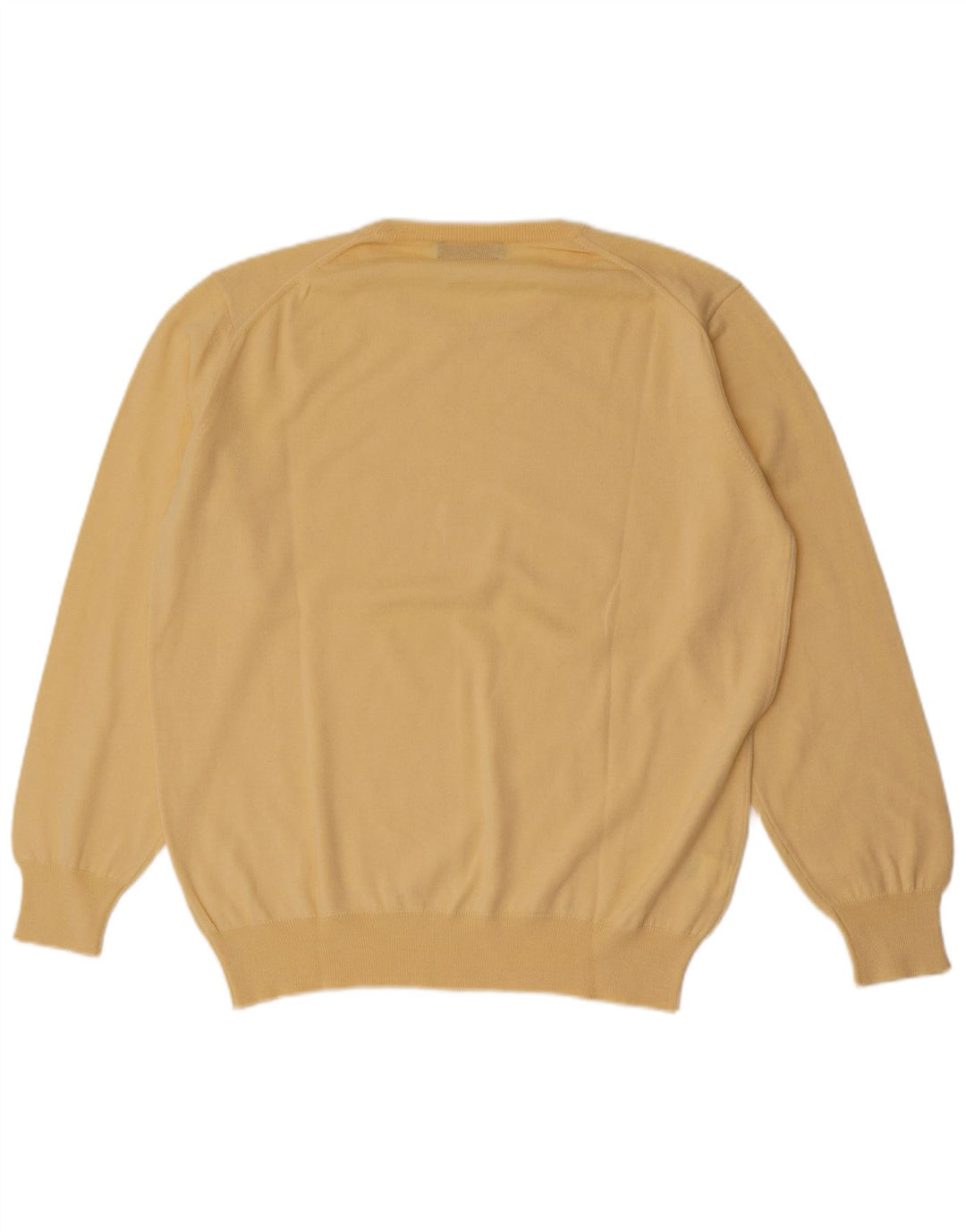 Il Granchio Herre Crew Neck Jumper Sweater Large Yellow Virgin Wool