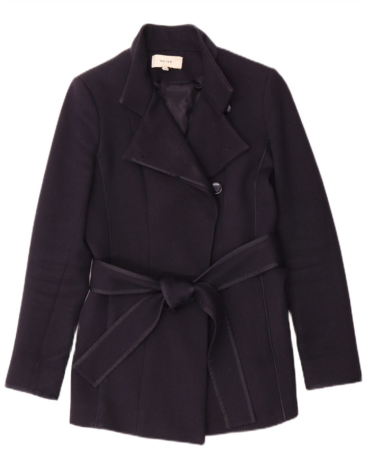 Reiss Dame Overfrakke UK 4 XS Marineblå Uld