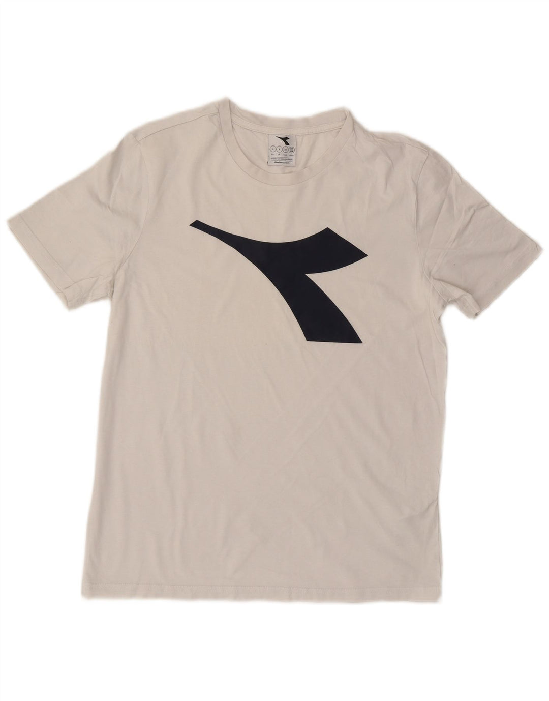 Diadora Herre grafisk T-shirt Top Lille hvid bomuld