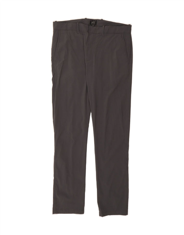 J. CREW Mens Slim Chino Trousers W32 L32 Grey Polyester Vintage J. Crew and Second-Hand J. Crew from Messina Hembry 