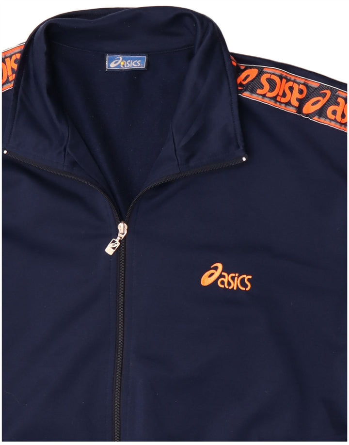 Asics Herre grafisk træningsdragt topjakke XL marineblå polyester
