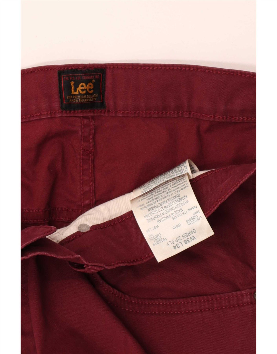 Lee Casual Shorts til mænd W38 XL rødbrun bomuld
