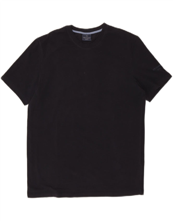 TRUSSARDI JEANS Herre T-shirt Top Medium Sort Bomuld