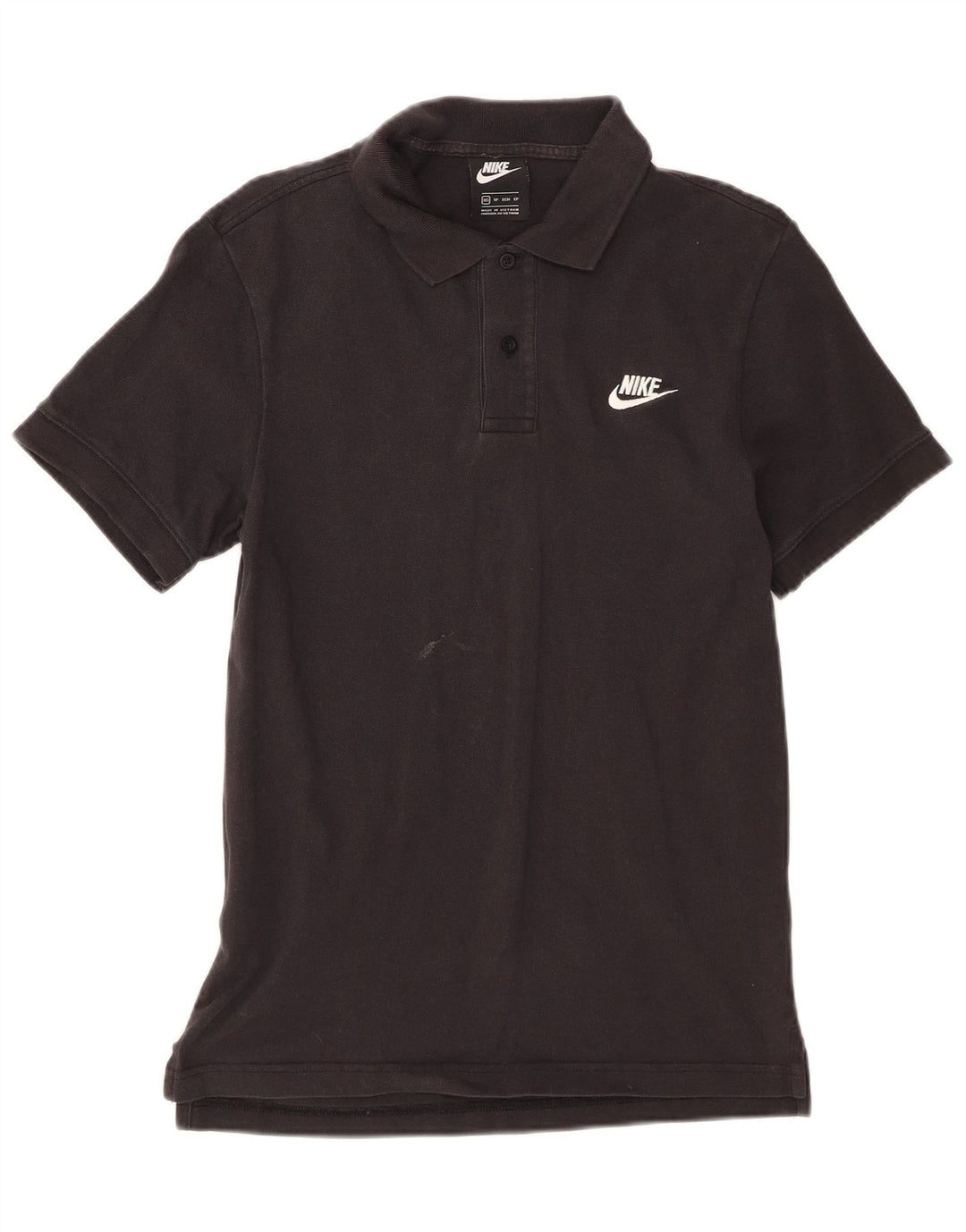 NIKE Mens Polo Shirt XS Black Cotton