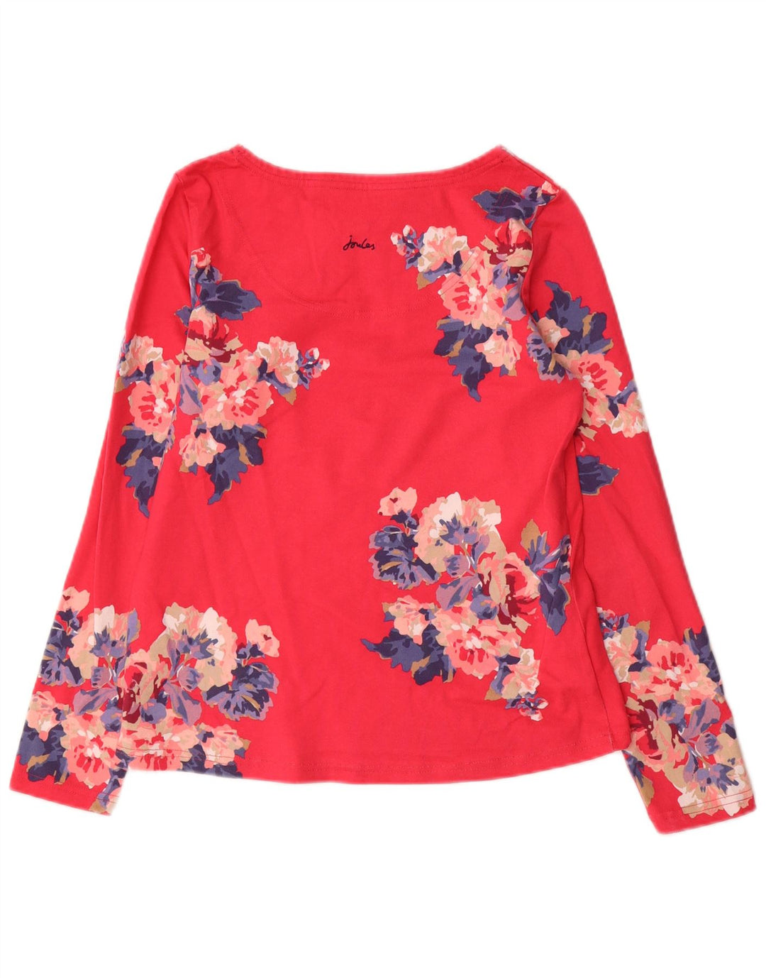 Joules Dame Top Langærmet UK 10 Small Pink Floral Bomuld
