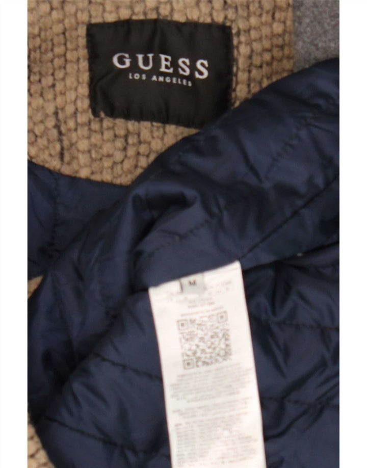 Guess Herre Hooded Duffle Jacket UK 38 Medium Brown Polyester