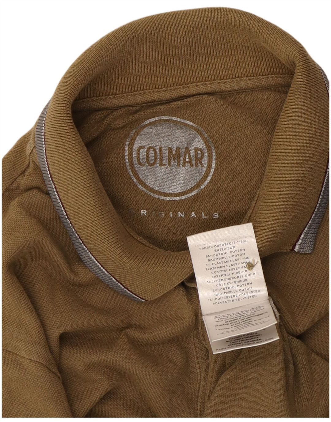 Colmar Herre grafisk poloshirt Medium Khaki Bomuld