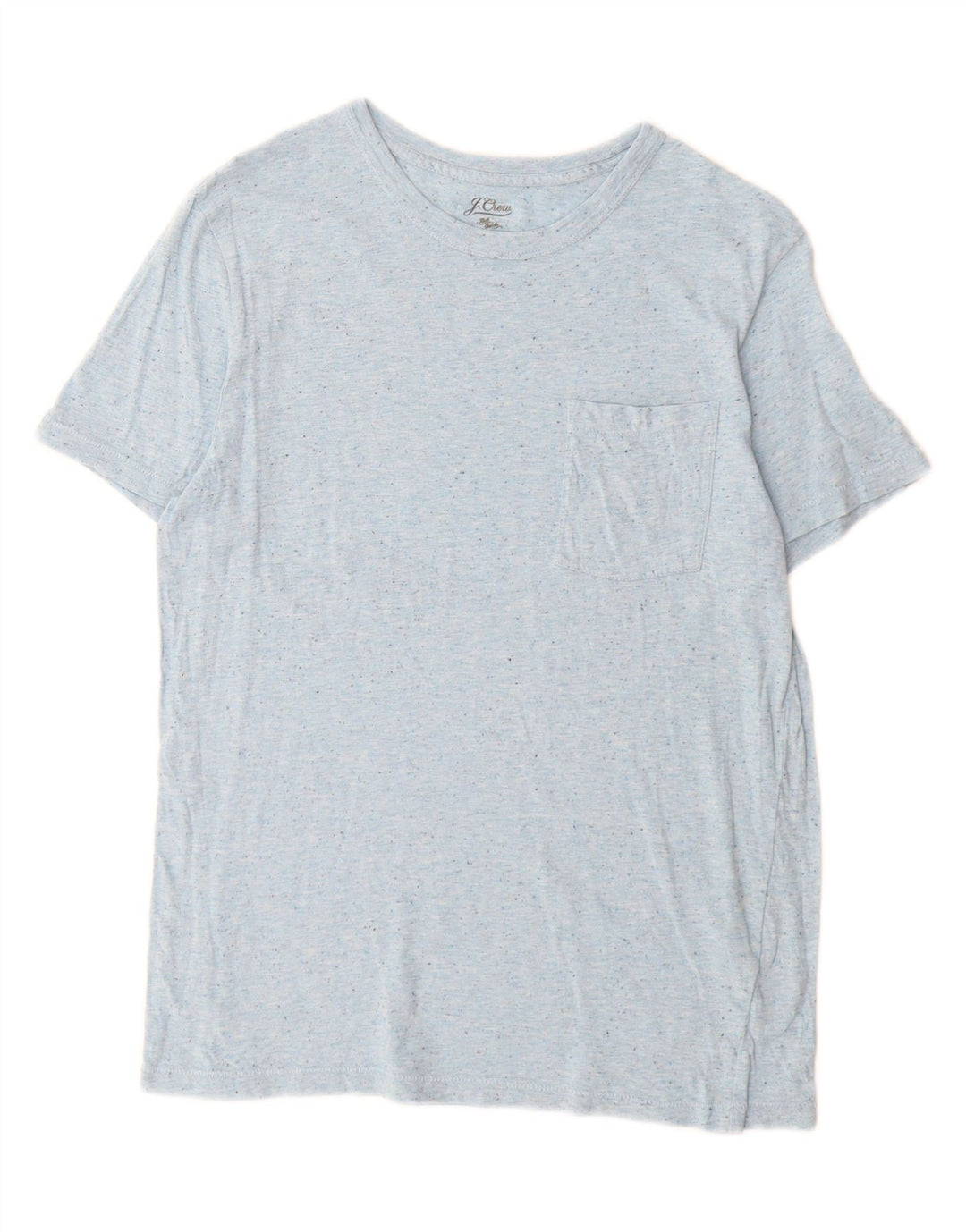 J. Crew Herre T-Shirt Top Lille Blå Flecked Bomuld