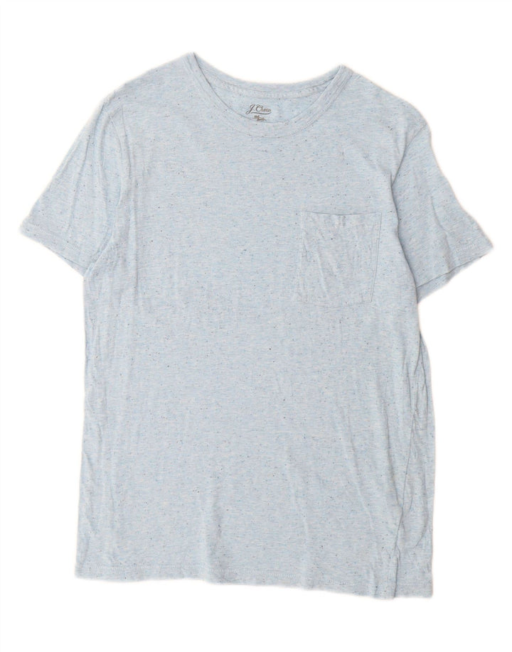 J. Crew Herre T-Shirt Top Lille Blå Flecked Bomuld