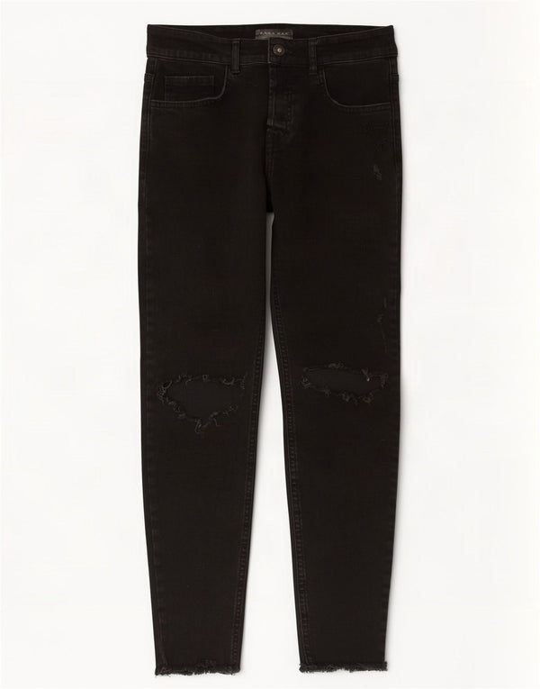 Zara Herre Slim Jeans EU 40 Medium W31 L28 Sort Bomuld