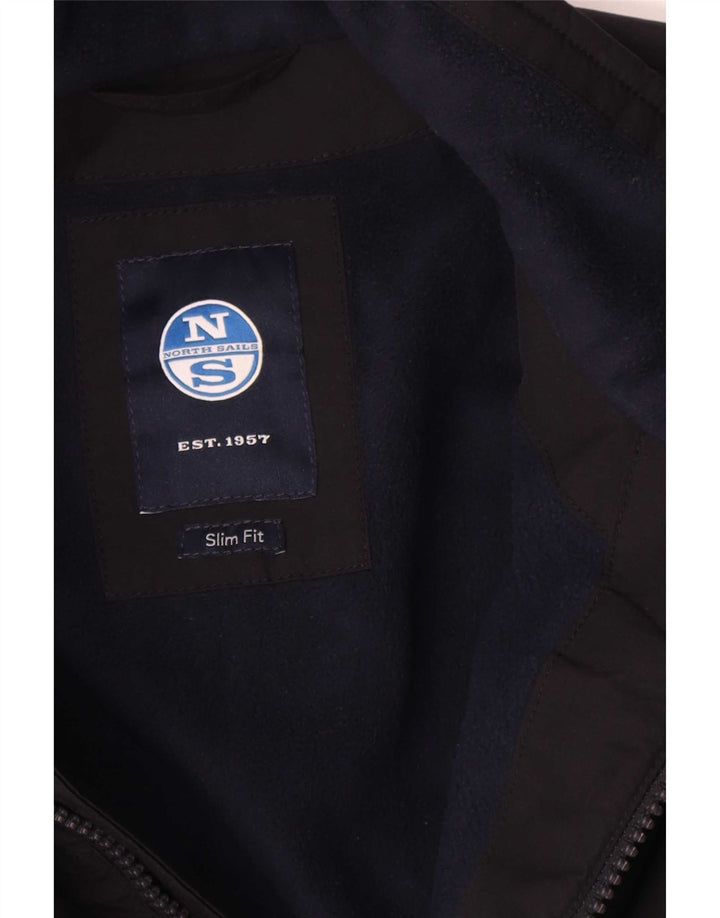 North Sails Herre Slim Fit Bomber Jacket UK 38 Medium Navy Blue Polyamid