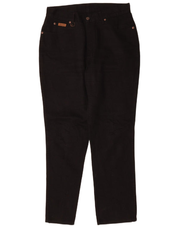 Wrangler højtaljede koniske jeans til kvinder US 14 XL W32 L29 sort bomuld