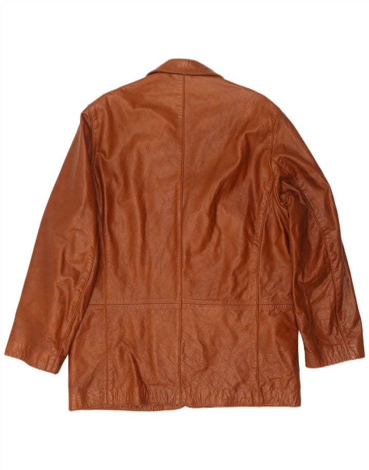 Union River Herre 3-knaps læderblazerjakke EU 48/50 Medium Brun