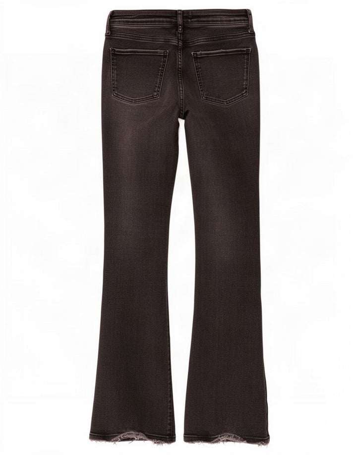 Zara Dame Flared Jeans EU 38 Small W28 L31 Sort