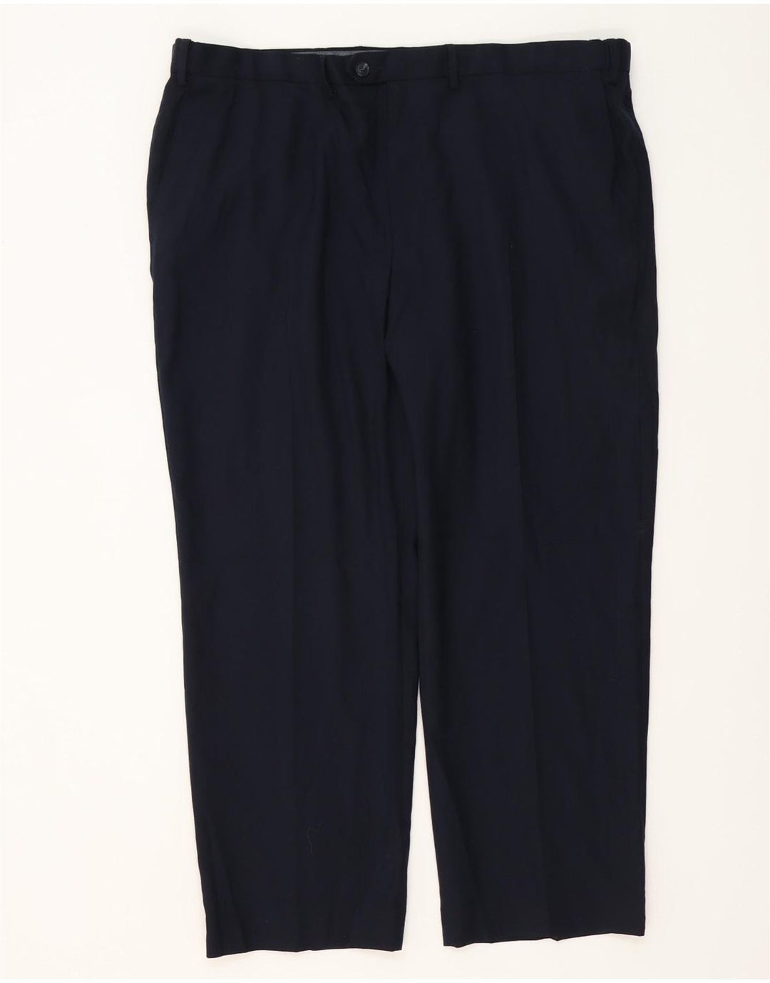 MARKS & SPENCER Herre Regular Fit Suit Bukser W42 L29 Marineblå Uld