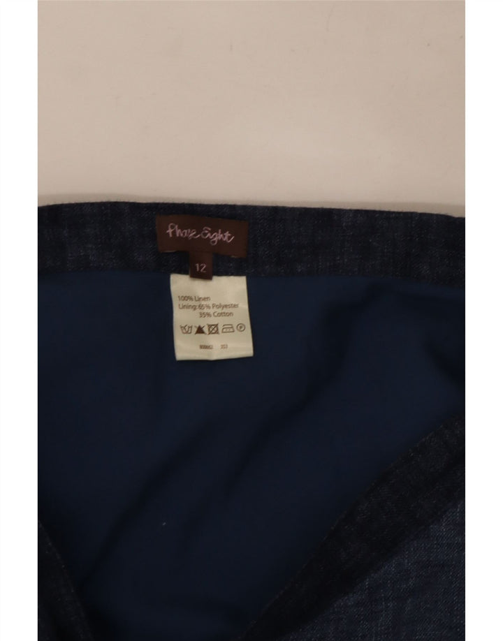 Phase Eight Womens Wrap Flared Skirt UK 12 Medium W32 Blue Colourblock