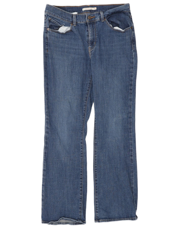 Levi's Dame Classic Bootcut Jeans US 10 Large W30 L30 Blue Cotton