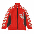 ADIDAS Boys Graphic Tracksuit Top Jacket 7-8 Years Red Colourblock Vintage Adidas and Second-Hand Adidas from Messina Hembry 