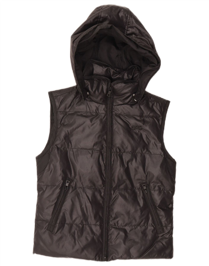 Gas Dame Hætte Polstret Gilet UK 12 Medium Sort Polyamid