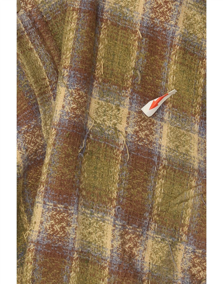 Trussardi herre flannelskjorte stor grøn ternet