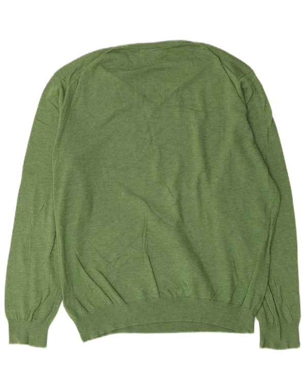 Massimo Dutti Herre V-hals sweater XL Grøn Bomuld