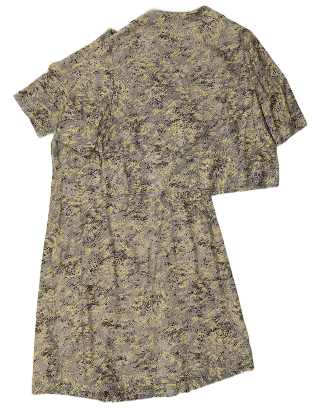 Vintage kvinders 3 knap abstrakt mønster 2 stykke sæt UK 14 medium grå