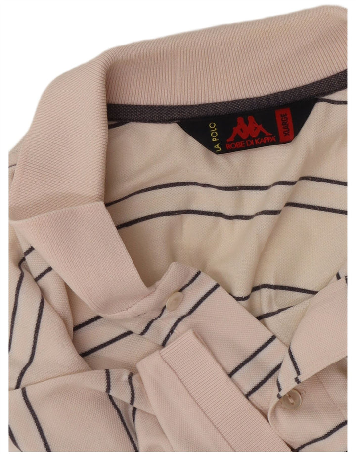 Kappa Polo Shirt til mænd, stor lyserød stribet