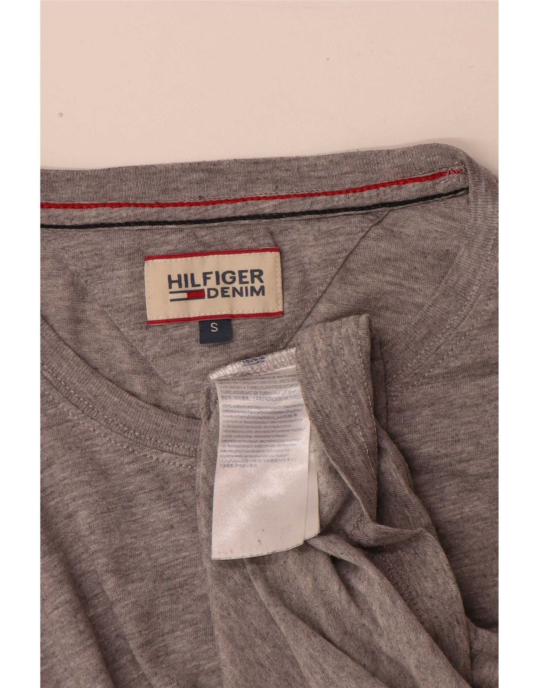 Tommy Hilfiger Herre Top Langærmet Lille Grå Flecked Bomuld