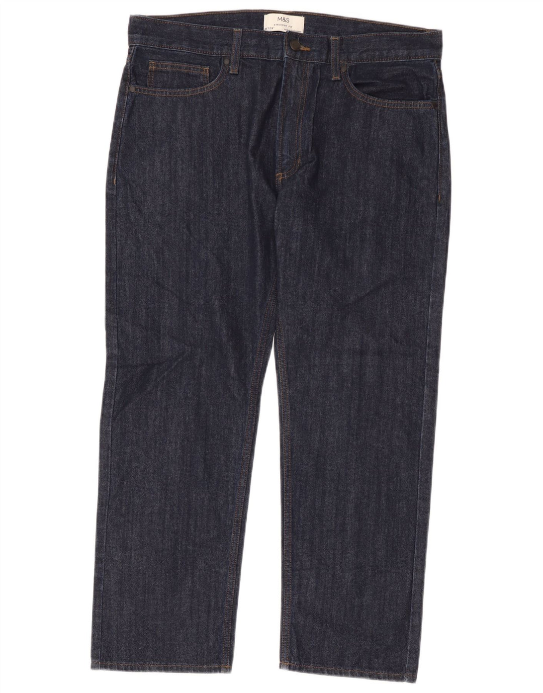 Marks & Spencer Straight Jeans til mænd W36 L29 Marineblå bomuld
