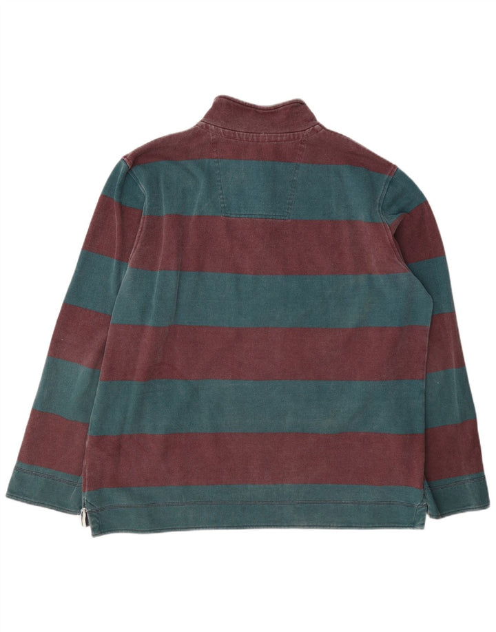 Besætningstøj Herre Zip Neck Sweatshirt Jumper 2XL Flerfarvet Stribet