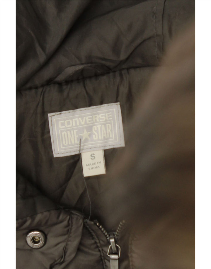 CONVERSE Womens Oversized Hooded Padded Jacket UK 10 Small Green Polyester Vintage Converse and Second-Hand Converse from Messina Hembry 